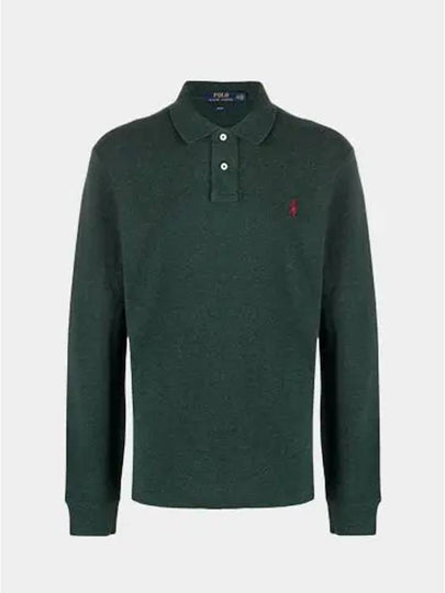 Embroidery Logo Long Sleeve Polo Shirt Dark Green - POLO RALPH LAUREN - BALAAN 2