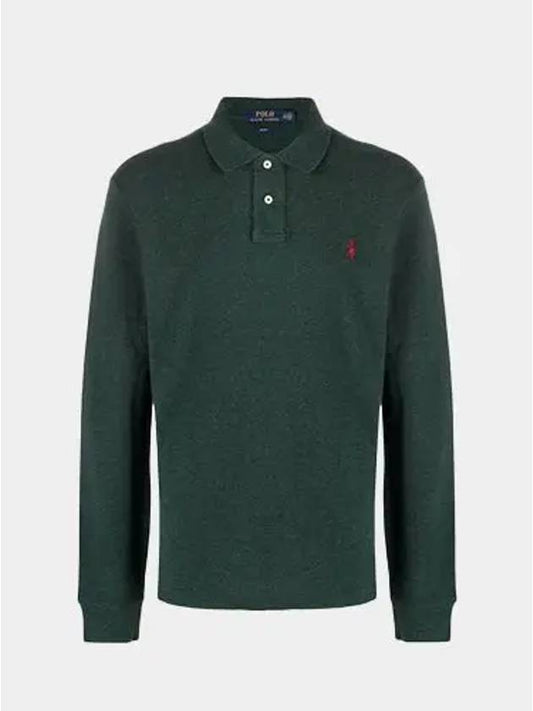 Red Pony Long Sleeve Polo T Shirt Dark Green Men 710681126 056 - POLO RALPH LAUREN - BALAAN 2