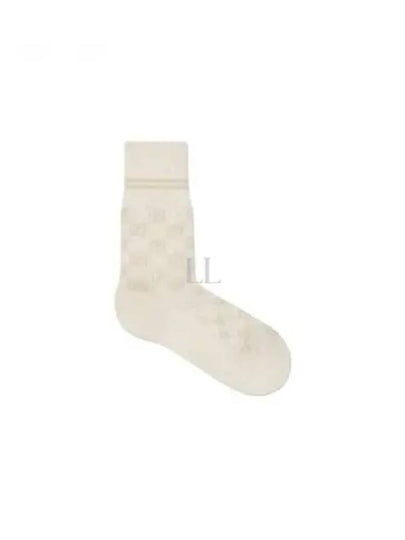 GG Monogram Socks Ivory - GUCCI - BALAAN 2