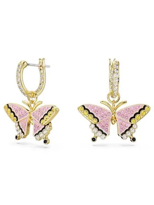 Idyllia Butterfly Drop Earrings Pink Gold - SWAROVSKI - BALAAN 3