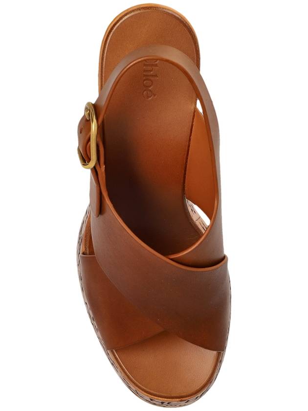 Chloé Maxime Wedge Sandals, Women's, Brown - CHLOE - BALAAN 6