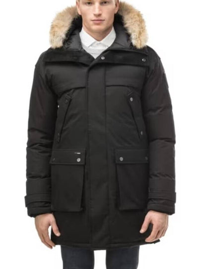 Men's Yatesy Fur Long Padded Parka Black - NOBIS - BALAAN 2