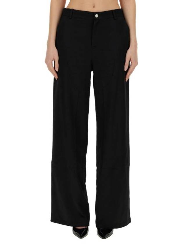 Straight Pants 03343767 0555 BLACK - MOSCHINO - BALAAN 1