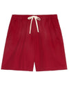 Freya Hartas Animal Embroidered Canvas Shorts Red - GUCCI - BALAAN 1