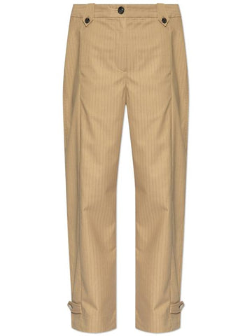 Ganni Striped Trousers, Women's, Beige - GANNI - BALAAN 1