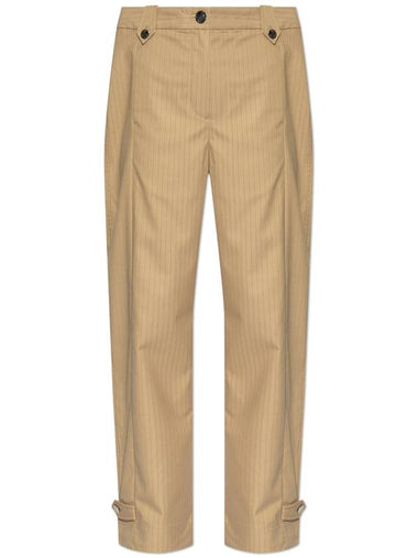 Ganni Striped Trousers, Women's, Beige - GANNI - BALAAN 1