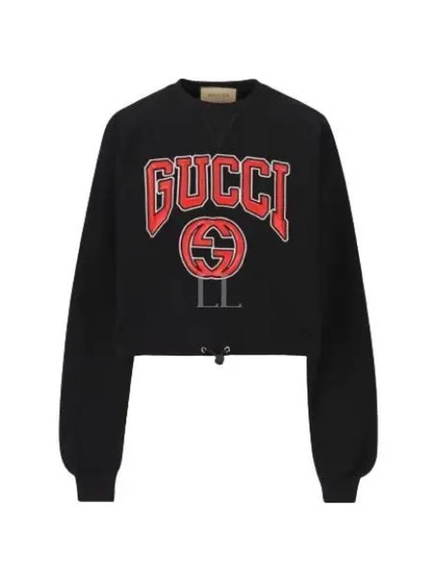 Jersey Embroidery Sweatshirt Black - GUCCI - BALAAN 2