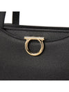 Gemini Leather Tote Bag Black - SALVATORE FERRAGAMO - BALAAN 7