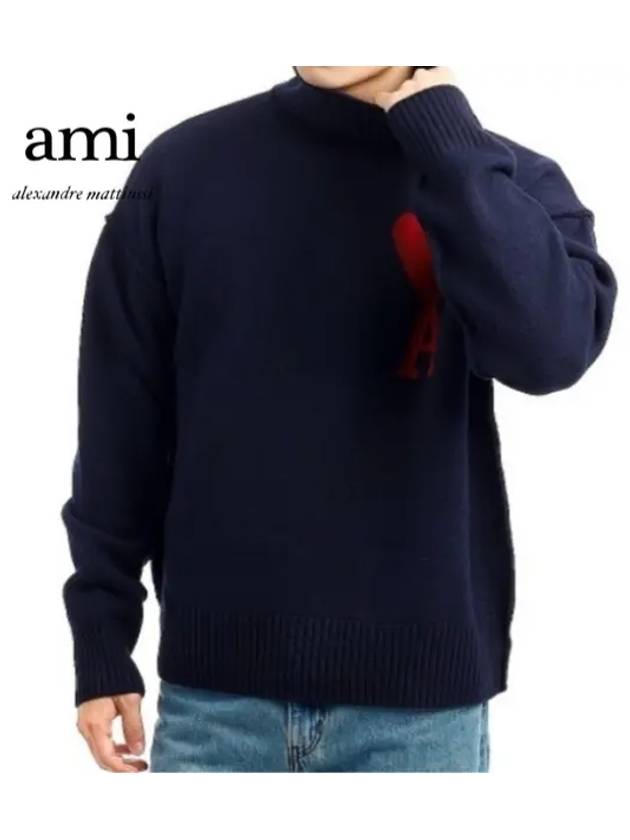 De Coeur Turtleneck Navy - AMI - BALAAN 2