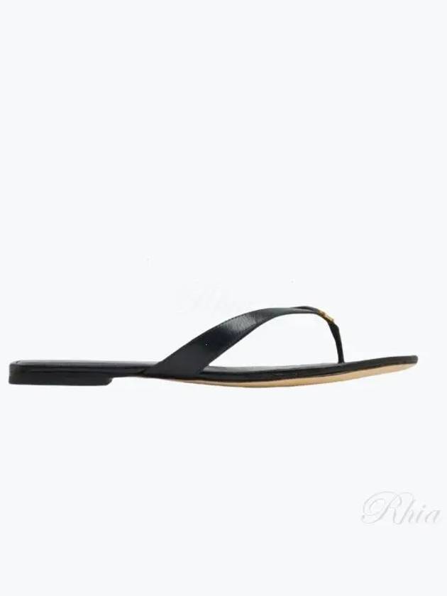 Capri Logo Plaque Flip Flops Black - TORY BURCH - BALAAN 2