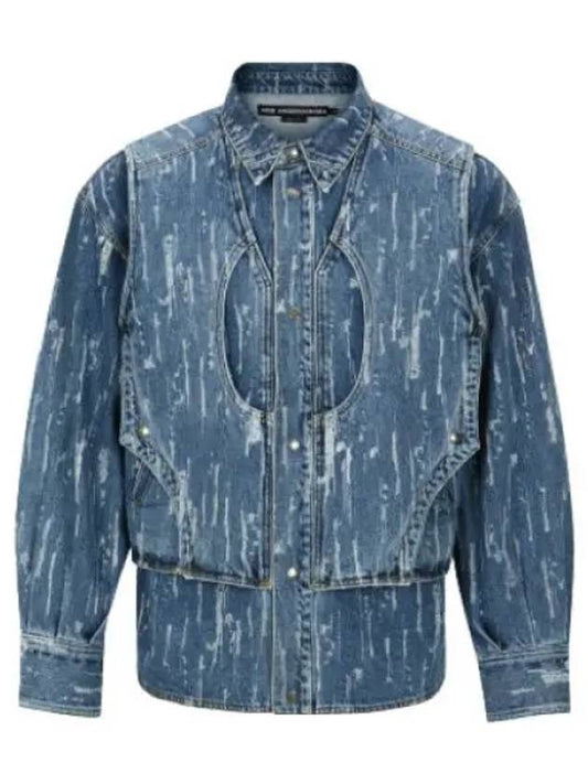 Layered Denim Jacket Jumper - ANDERSSON BELL - BALAAN 1