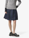 Tartan Flannel Side Tab A Line Skirt Blue - THOM BROWNE - BALAAN 2