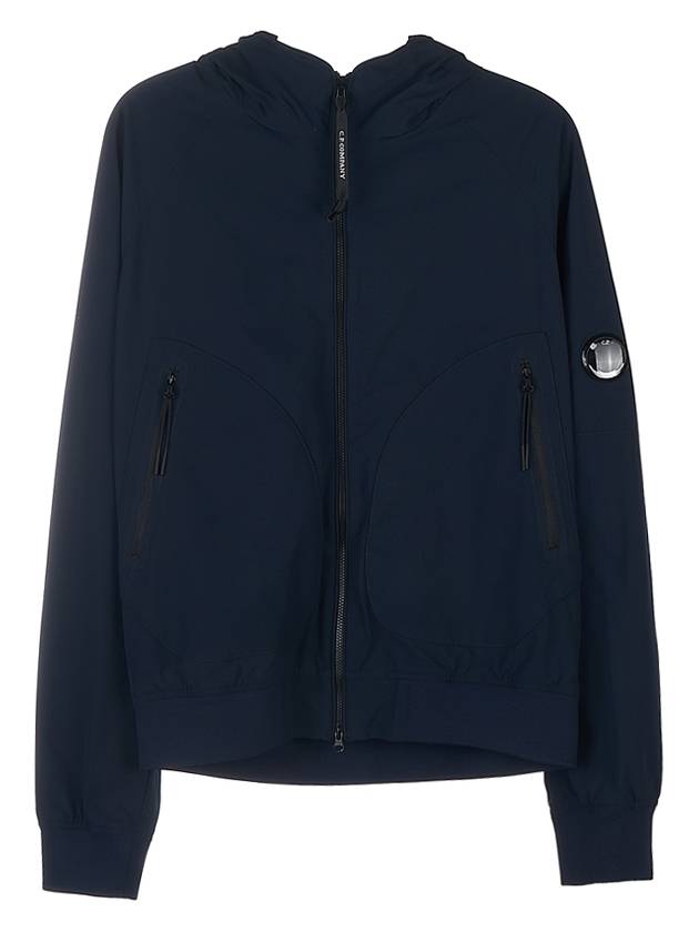 Logo Patch Hooded Sports Jacket Navy - CP COMPANY - BALAAN 11