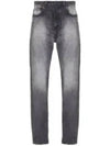 Washed Wide Leg Organic Cotton Jeans Grey - BALENCIAGA - BALAAN 2