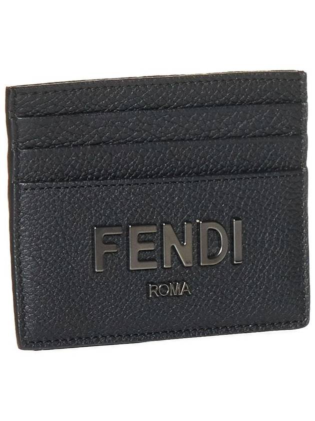 Signature Leather Card Wallet Black - FENDI - BALAAN 3