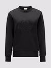 Crystal Logo Cotton Sweatshirt Black - MONCLER - BALAAN 7