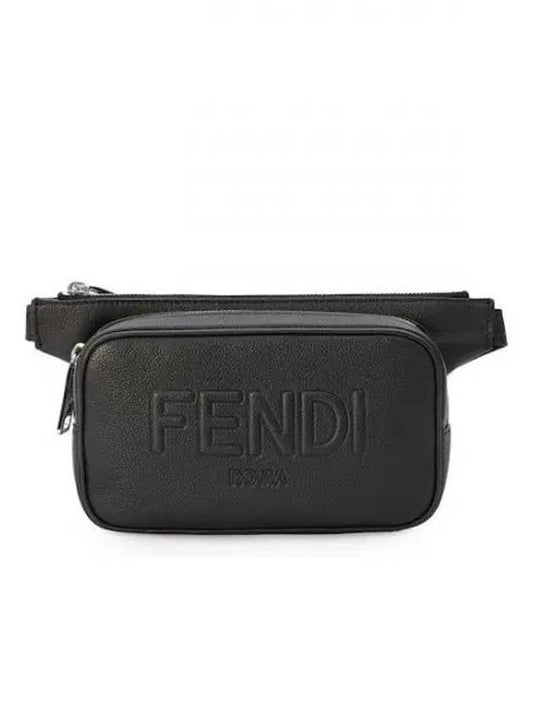 Roma Leather Belt Bag Black - FENDI - BALAAN 1