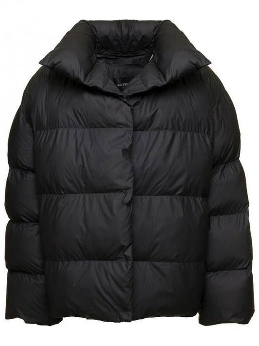 back logo wrap puffer jacket black - BALENCIAGA - BALAAN 1