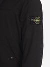 Supima Cotton Twill Stretch-TC Over Hooded Jacket Black - STONE ISLAND - BALAAN 5