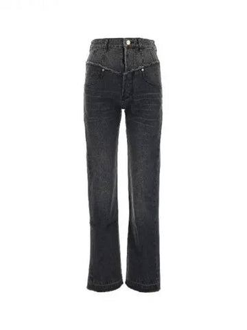 NOEMIE Frayed Denim Pants - ISABEL MARANT - BALAAN 1