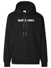 Cotton Hoodie Black - BURBERRY - BALAAN 2