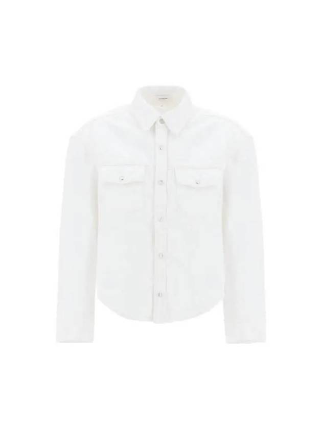 WARDROBE NYC White Flap Pocket Denim Shirt W4046PC - ETC - BALAAN 1