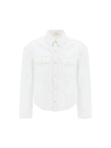 WARDROBE NYC White Flap Pocket Denim Shirt W4046PC - ETC - BALAAN 1