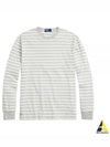 Striped Print Long Sleeve T-Shirt White Grey - POLO RALPH LAUREN - BALAAN 2