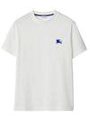 EKD Embroidery Cotton Short Sleeve T-Shirt White - BURBERRY - BALAAN 1