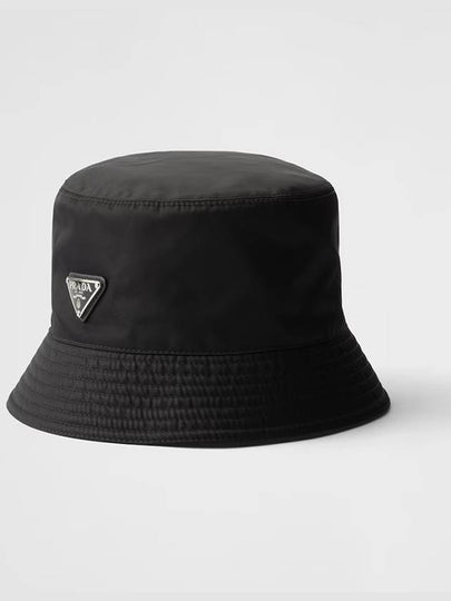 Triangle Logo Re-nylon Bucket Hat Black - PRADA - BALAAN 2