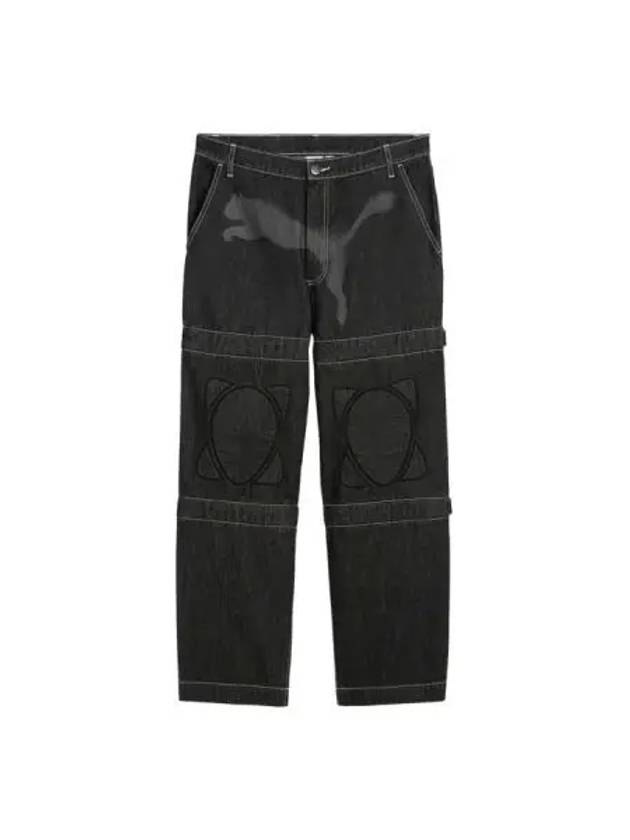 A AP Rakini Padded Pants Men s Black Denim - PUMA - BALAAN 1