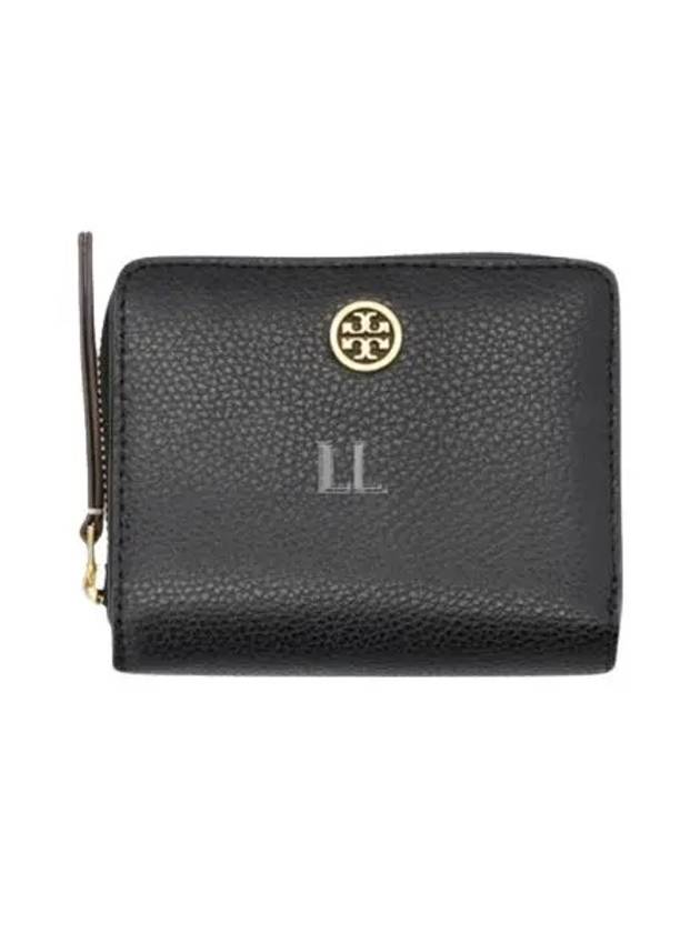 Robinson Logo Plaque Half Wallet Black - TORY BURCH - BALAAN 2