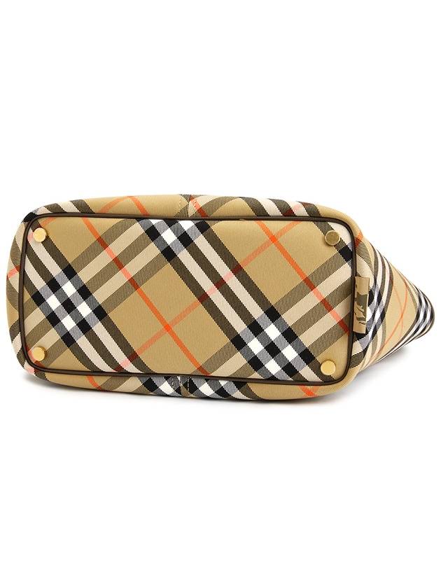 Check Small Tote Bag Sand - BURBERRY - BALAAN 6