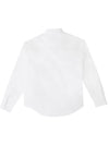 Button Down Boxy Fit Oxford Long Sleeve Shirt Natural White - AMI - BALAAN 3