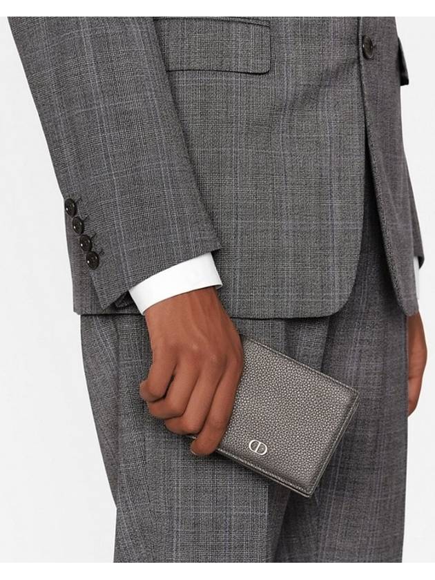 Grain Leather Signature Half Wallet Black - DIOR - BALAAN 7