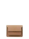 Saffiano Trunk Medium Shoulder Bag Beige - MARNI - BALAAN 2