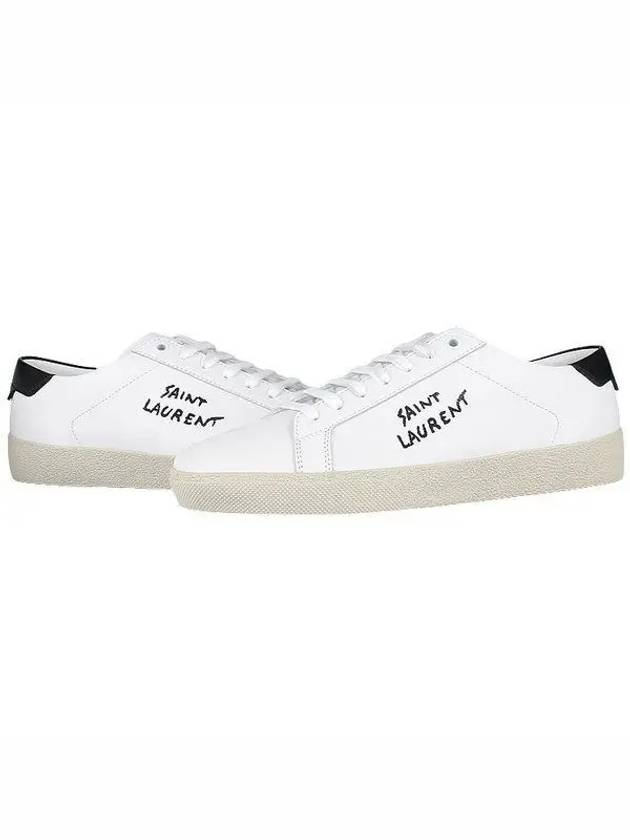 Court Classic SL 06 Leather Low Top Sneakers White - SAINT LAURENT - BALAAN 2