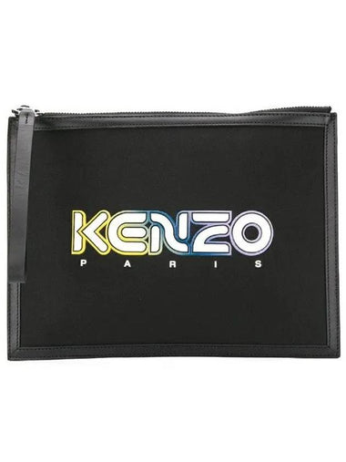 Embossed Logo Clutch Black 2PM402 F01 99 - KENZO - BALAAN 1