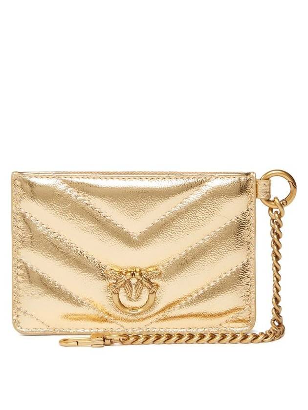 Pinko Chain Wrinkled Love Cardholder - PINKO - BALAAN 1