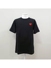 Play Red Heart Waffen Short Sleeve T-Shirt Black P1 T108 1 - COMME DES GARCONS PLAY - BALAAN 2