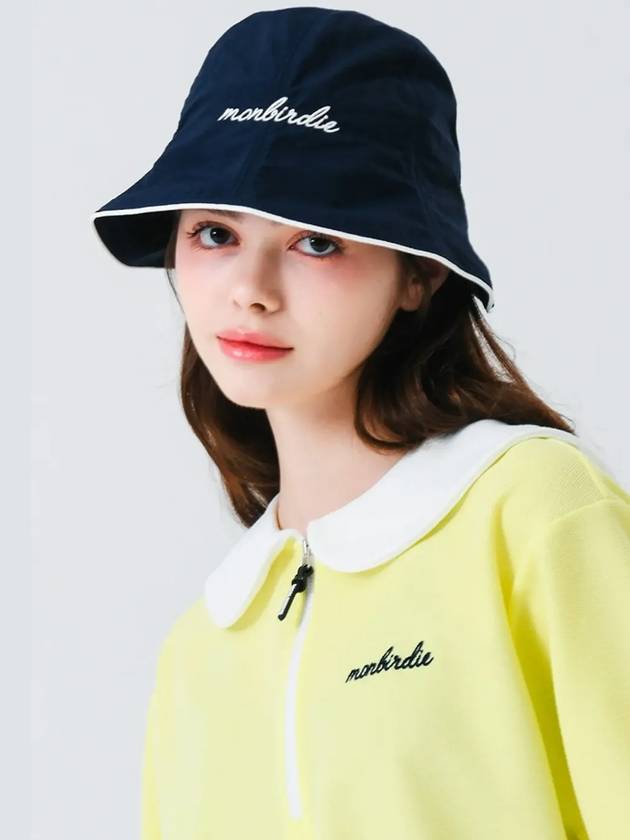 Ribbon tie nylon bucket hat NAVY - MONBIRDIE GOLF - BALAAN 8