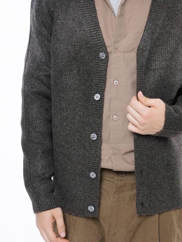 Men s M243OT01BR Dense Hachi Wool Blended Y neck Knit Cardigan Brown - CHANCE'S NOI - BALAAN 5