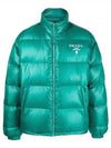 Re-Nylon Padded Down Jacket Green - PRADA - BALAAN 2