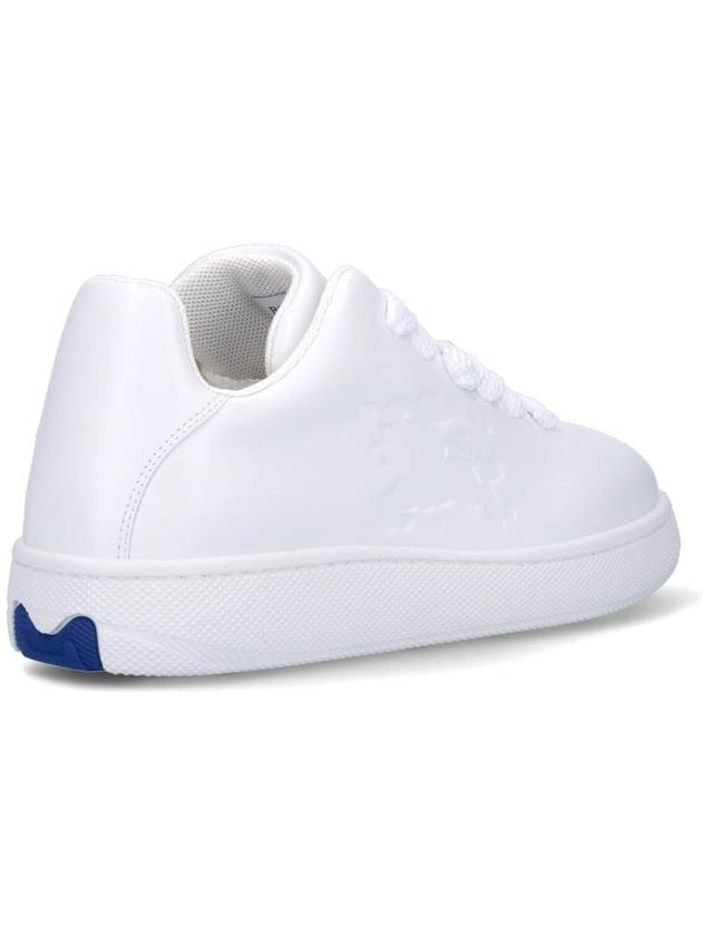 Kids Embossed Logo Leather Sneaker White - BURBERRY - BALAAN 5