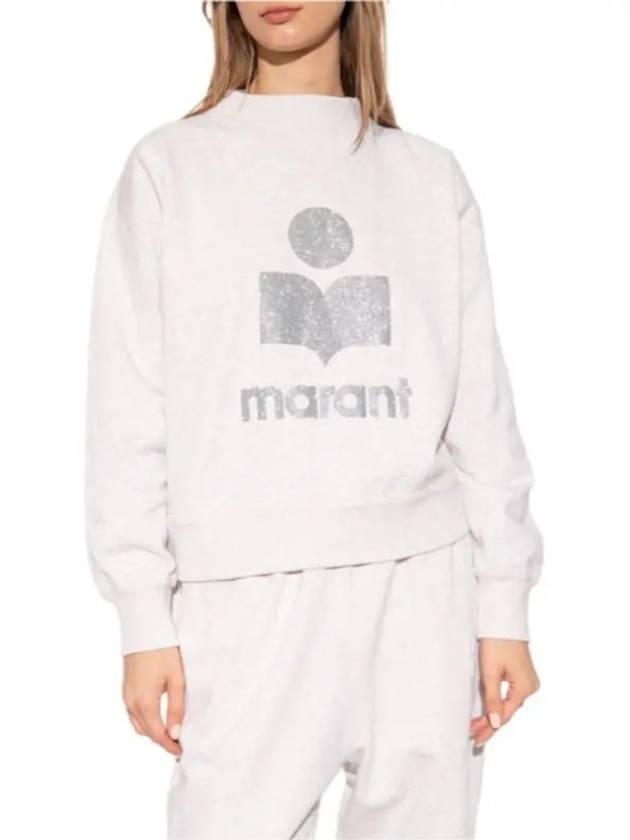 Women's Moby Logo Print Sweatshirt Ecru - ISABEL MARANT ETOILE - BALAAN.