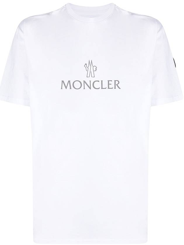 Logo Cotton Short Sleeve T-Shirt White - MONCLER - BALAAN 7