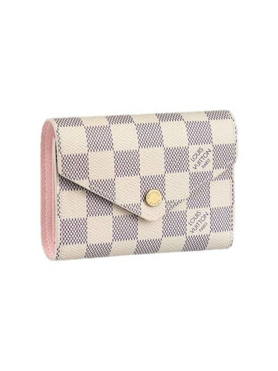 Victorine Damier Azur Canvas Half Wallet Beige Pink - LOUIS VUITTON - BALAAN 2