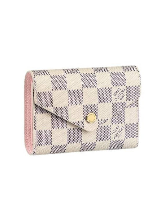 Victorine Damier Azur Canvas Bicycle Wallet Beige Pink - LOUIS VUITTON - BALAAN 2