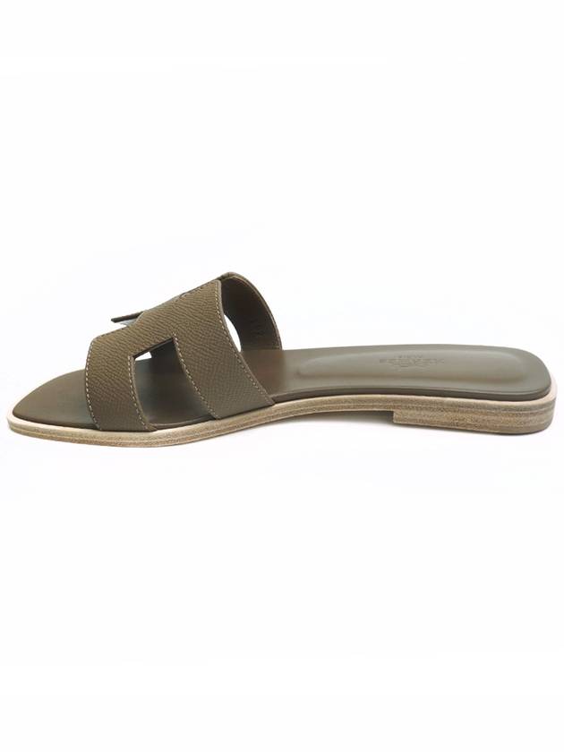 Oran Leather Sandals Etoupe - HERMES - BALAAN 5