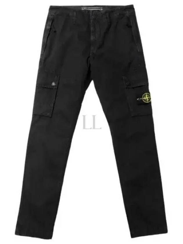 Men's Wappen Patch Cargo Track Pants Steel Grey - STONE ISLAND - BALAAN 2